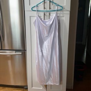 3/$20 bundle!!   White silk dress size medium. Brand new